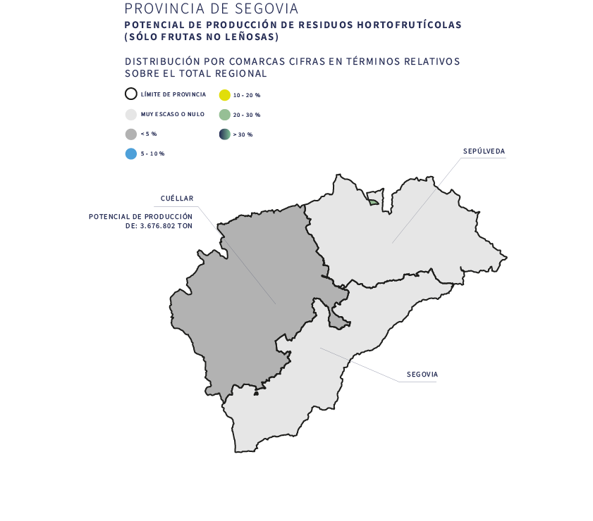￼ Mapa 22. Potencial de producci n de residuos hortofrut colas: frutas le osas. 